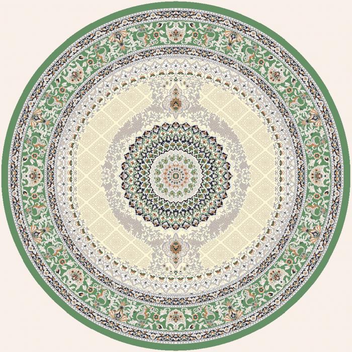 Ковер Amira Круг 4836A D.Blue-L.Grey (зелёный)