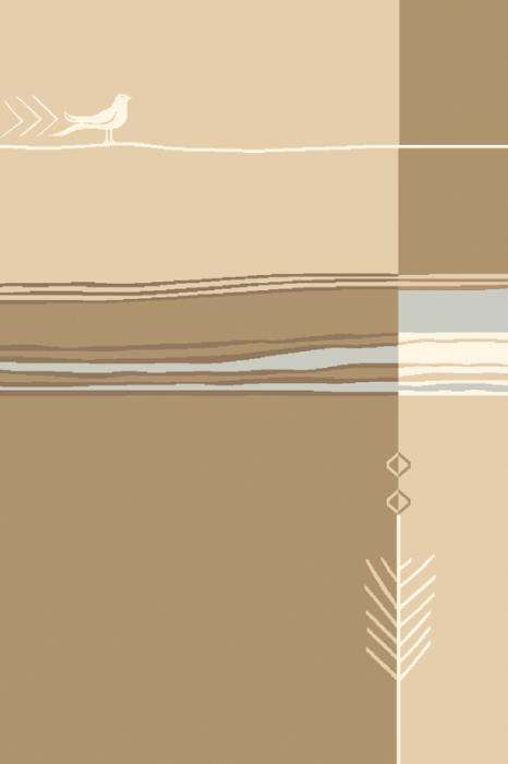 Ковер Natural-10 Relief Bird dark beige