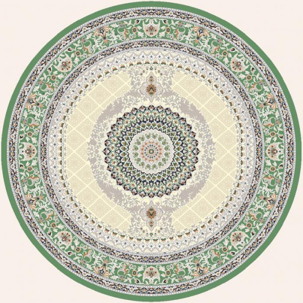Ковер Amira Круг 4836A D.Blue-L.Grey (зелёный)