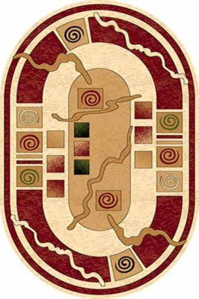 Ковер OLYMPOS d077 CREAM-RED