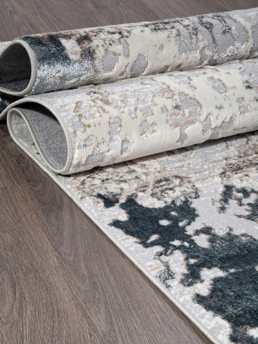 Ковер PERU C060A D.GREY SHIRINK / BLUE FDY