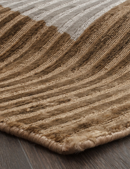 Ковер BORDER BANANA SILK LOOP&CUT HL 724 BROWN-SILVER