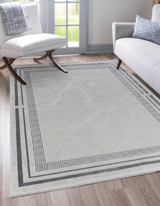 Ковер Leonidas B0740A White-Grey