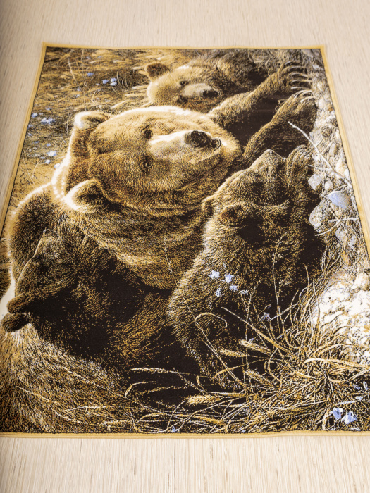 Ковер Hunnu  сувенирный new 6S235 28 медведи