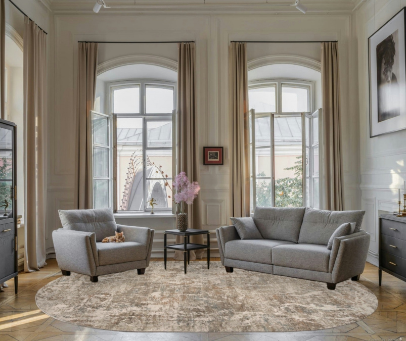 Ковер AFINA F445AF BROWN / CREAM