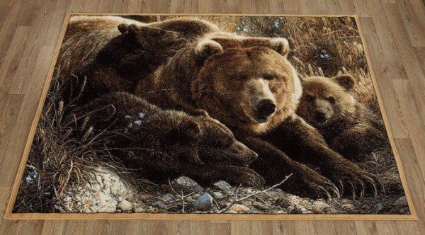 Ковер Hunnu  сувенирный new 6S235 28 медведи