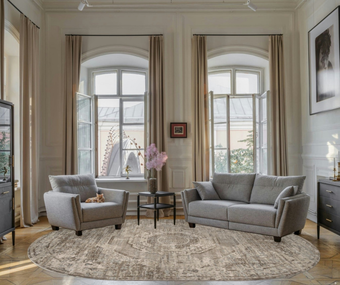 Ковер AFINA F446AD BROWN / BEIGE