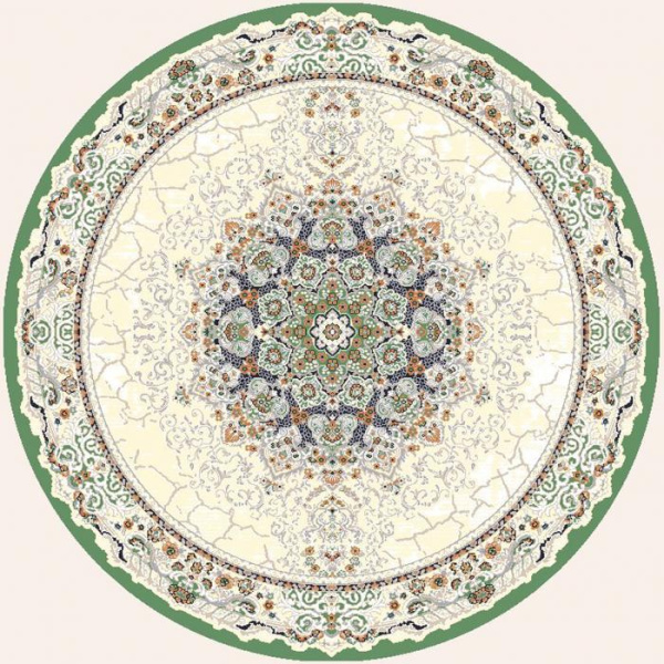 Ковер Amira Круг 4922A D.Blue-L.Grey (зелёный)