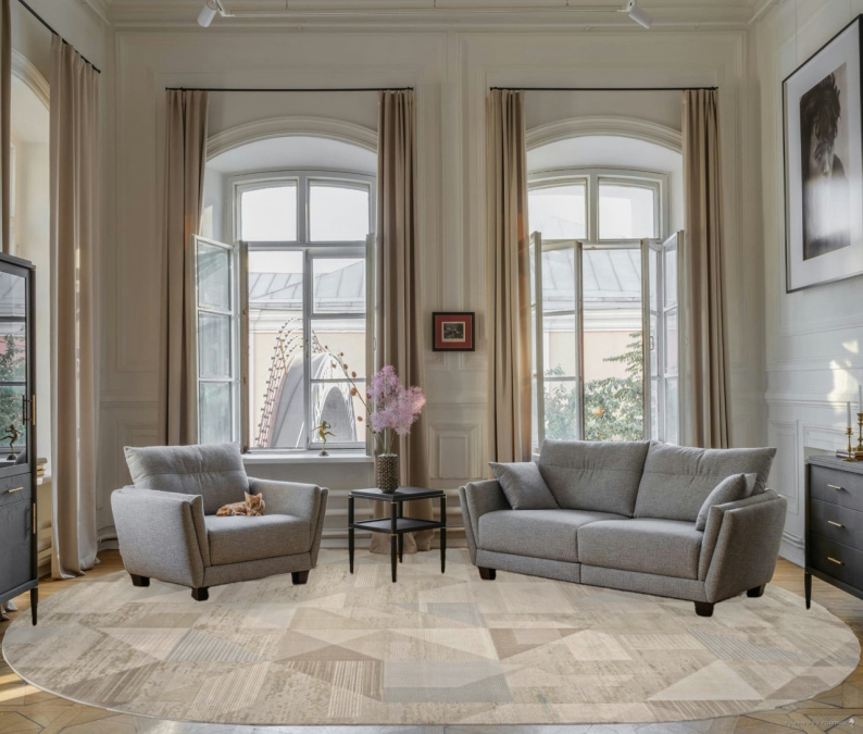 Ковер AFINA F416AD BEIGE / L.BROWN