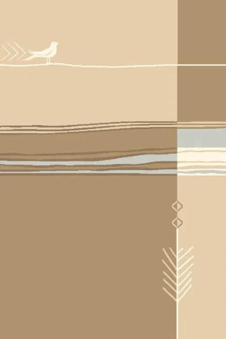 Ковер Natural-10 Relief Bird dark beige