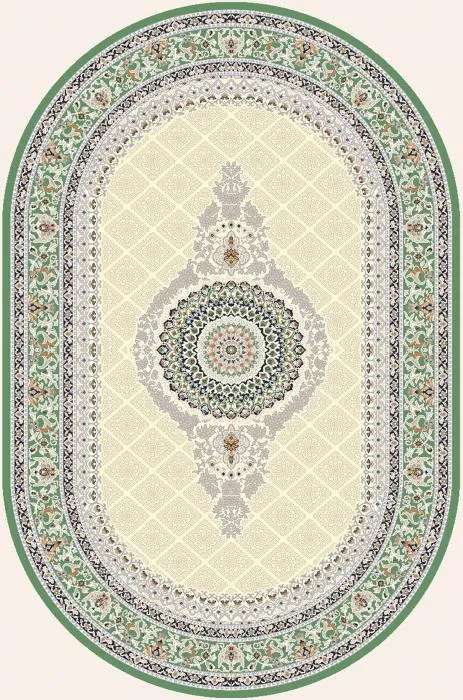 Ковер Amira Овал 4836A D.Blue-L.Grey (зелёный)