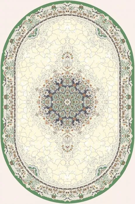 Ковер Amira Овал 4922A D.Blue-L.Grey (зелёный)