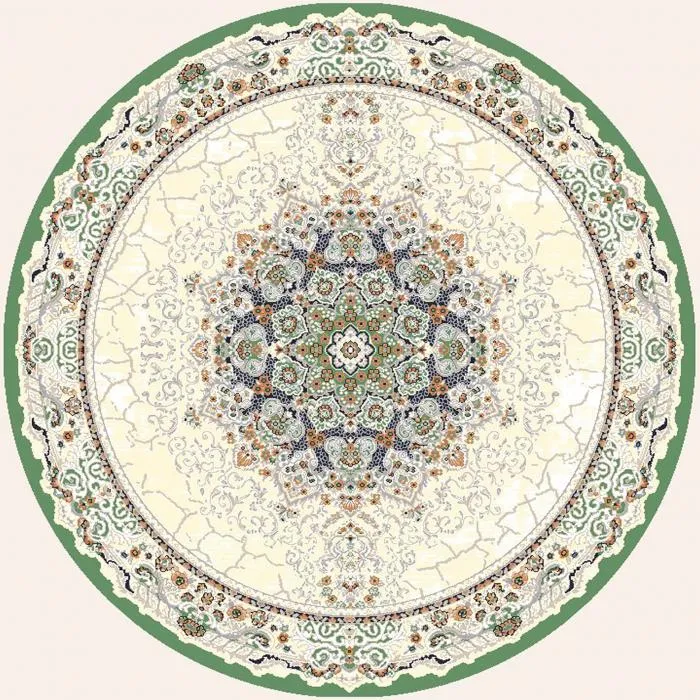 Ковер Amira Круг 4922A D.Blue-L.Grey (зелёный)