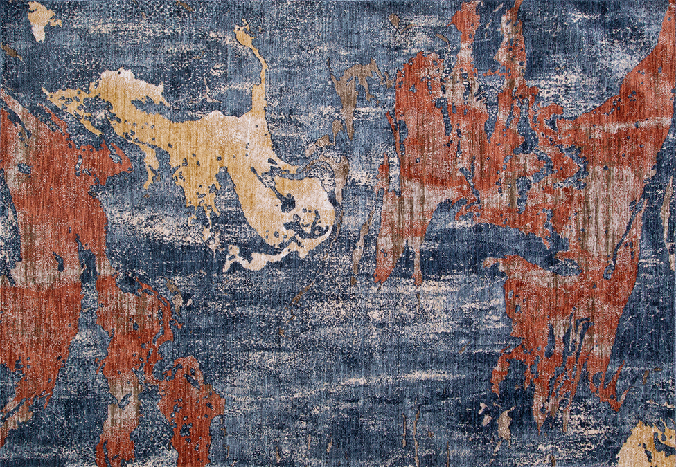 Ковер ZEUS B3518A BLUE / D.BLUE