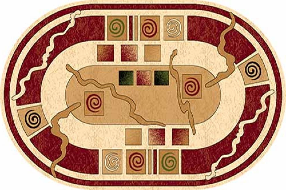 Ковер OLYMPOS d077 CREAM-RED