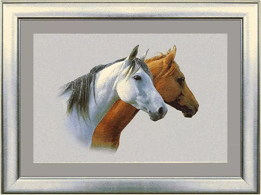 Ковер Hunnu  сувенирный 6S1186 82 лошади головы