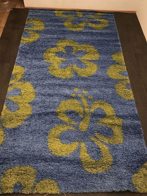 Ковер SHAGGY ULTRA s605 BLUE-GREEN