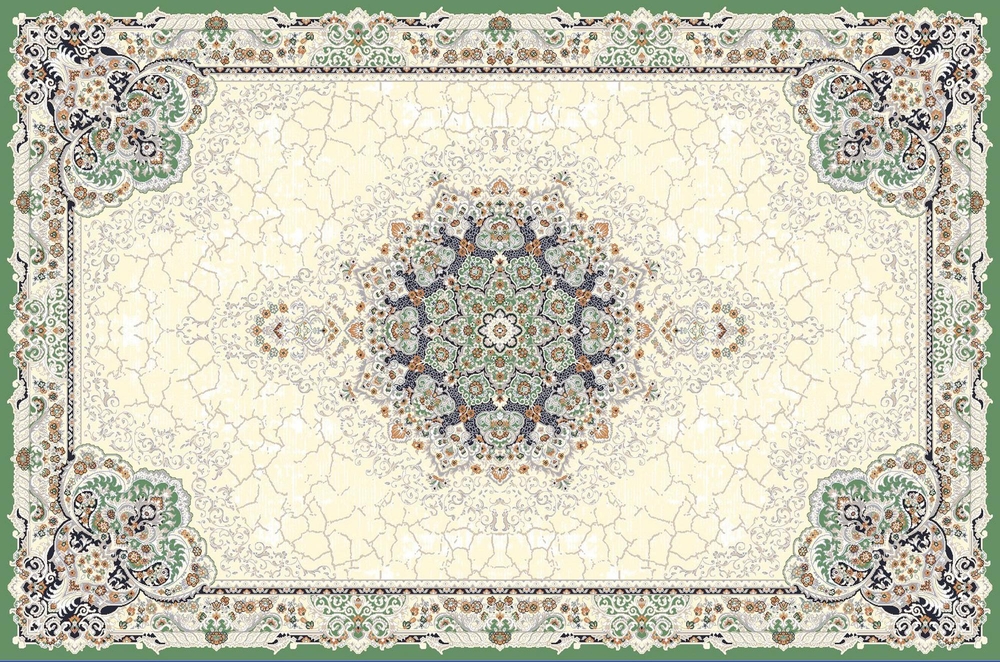 Ковер Amira 4922A D.Blue-L.Grey (зелёный)