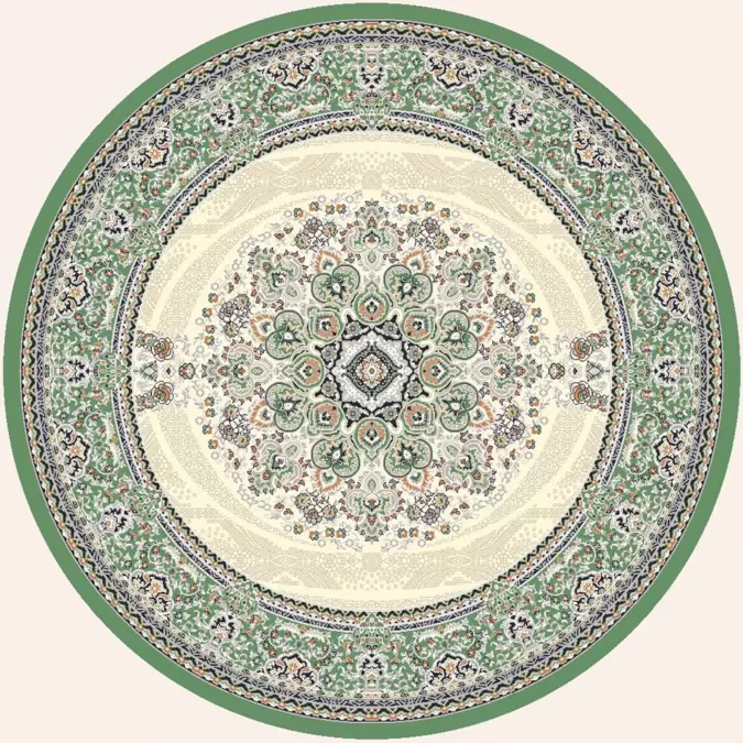 Ковер Amira Круг 4923A D.Blue-L.Grey (зелёный)