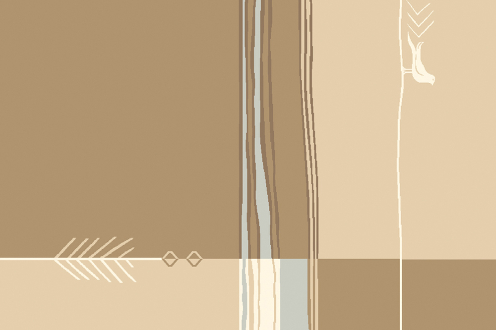 Ковер Natural-10 Relief Bird dark beige