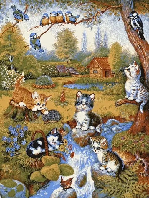 Ковер Hunnu  сувенирный new 6S860 82 котята