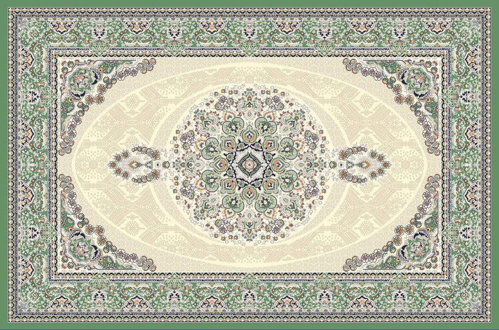 Ковер Amira 4923A D.Blue-L.Grey (зелёный)