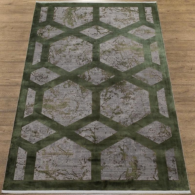 Ковер Olimpos M570S SH_GRAY / D_GREEN