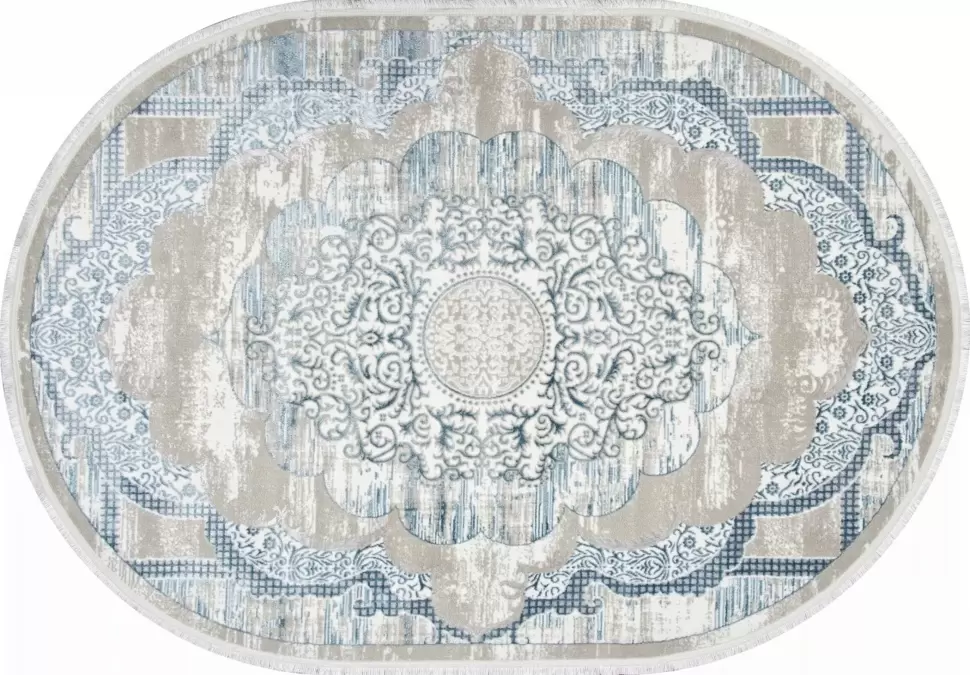 Ковер ALFANI Q018A BLUE FDY / CREAM SHRINK