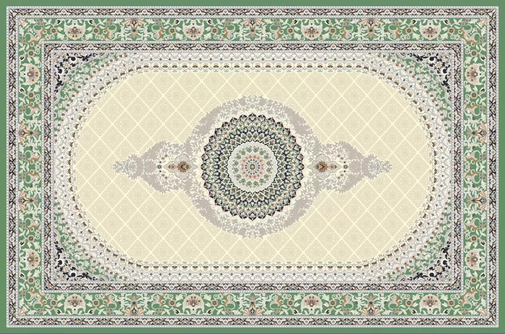 Ковер Amira 4836A D.Blue-L.Grey (зелёный)