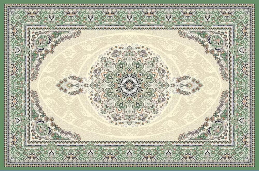 Ковер Amira 4923A D.Blue-L.Grey (зелёный)