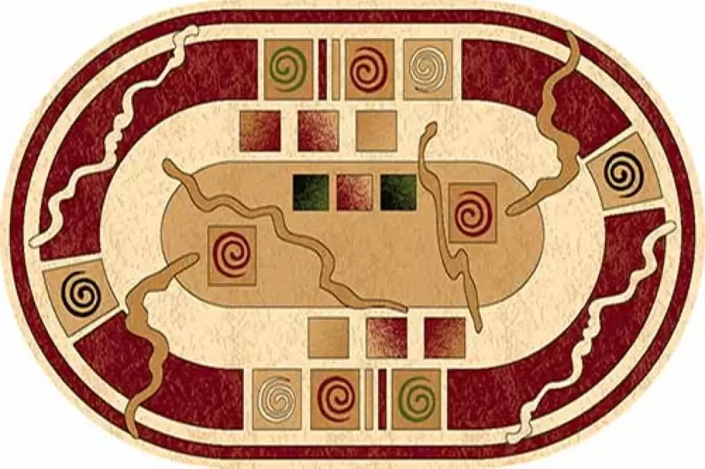 Ковер OLYMPOS d077 CREAM-RED