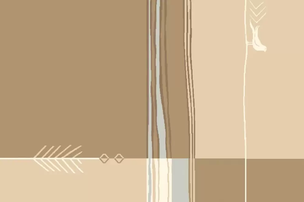 Ковер Natural-10 Relief Bird dark beige