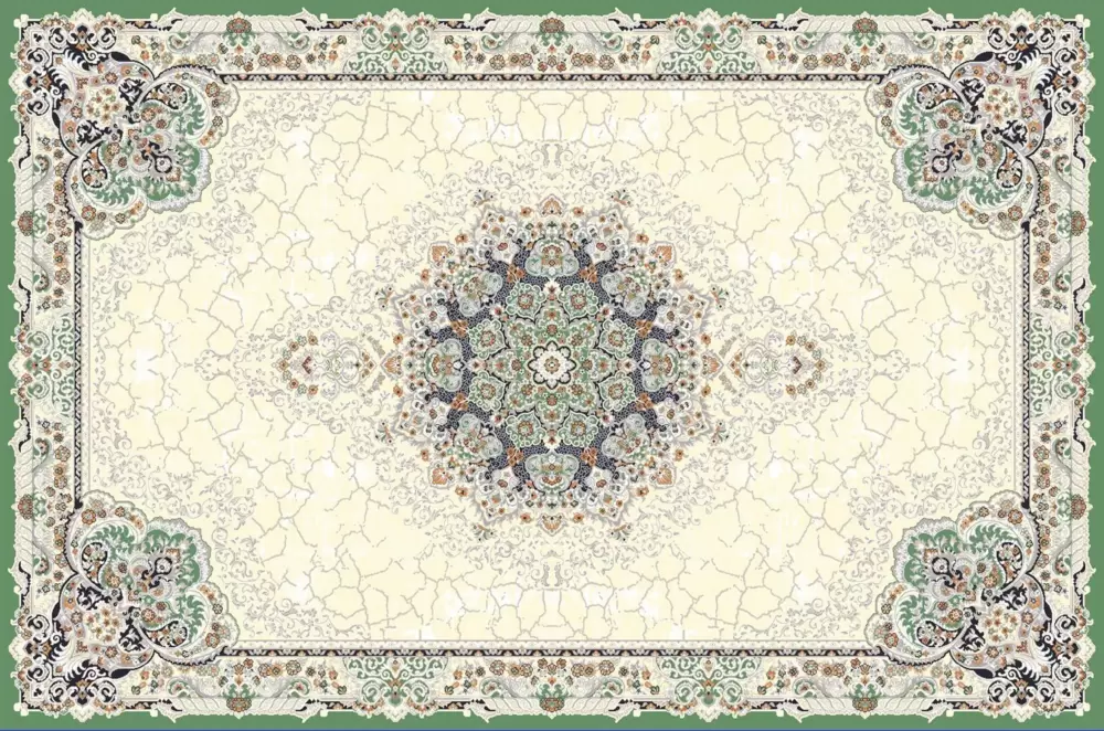 Ковер Amira 4922A D.Blue-L.Grey (зелёный)